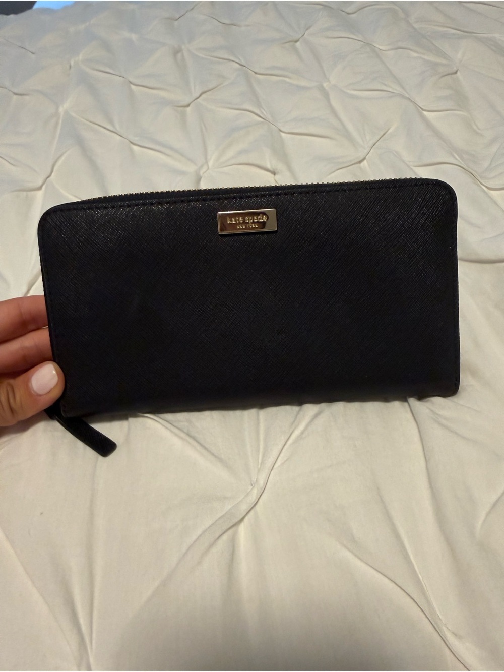 Kate Spade Black Zip-Around Men's Wallet